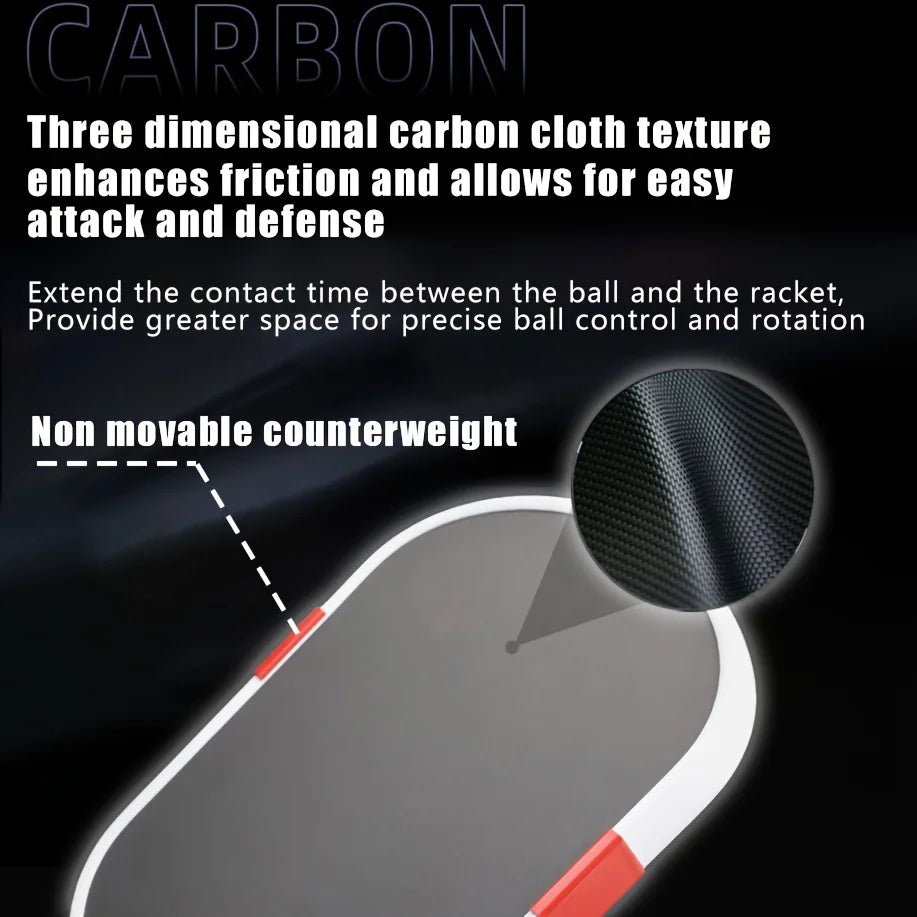 High quality Fifth Generation EVA Surround Foam Boom Equipped with metal counterweights Pickleball Paddle Raw Carbon Fibe