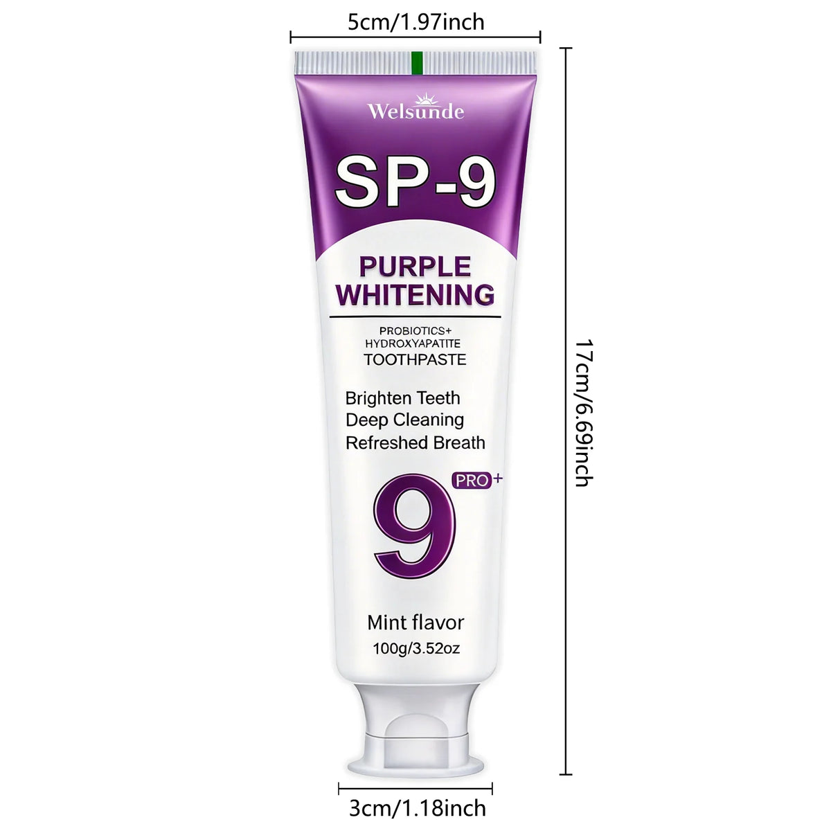 Welsunde Hydroxyapatite Whitening Toothpaste for Fresh Breath and Gum Care