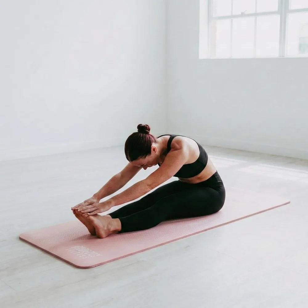 Extra Thick 15mm NBR Yoga Mat with Carry Strap - Non Slip for HIIT, Pilates, Men & Women