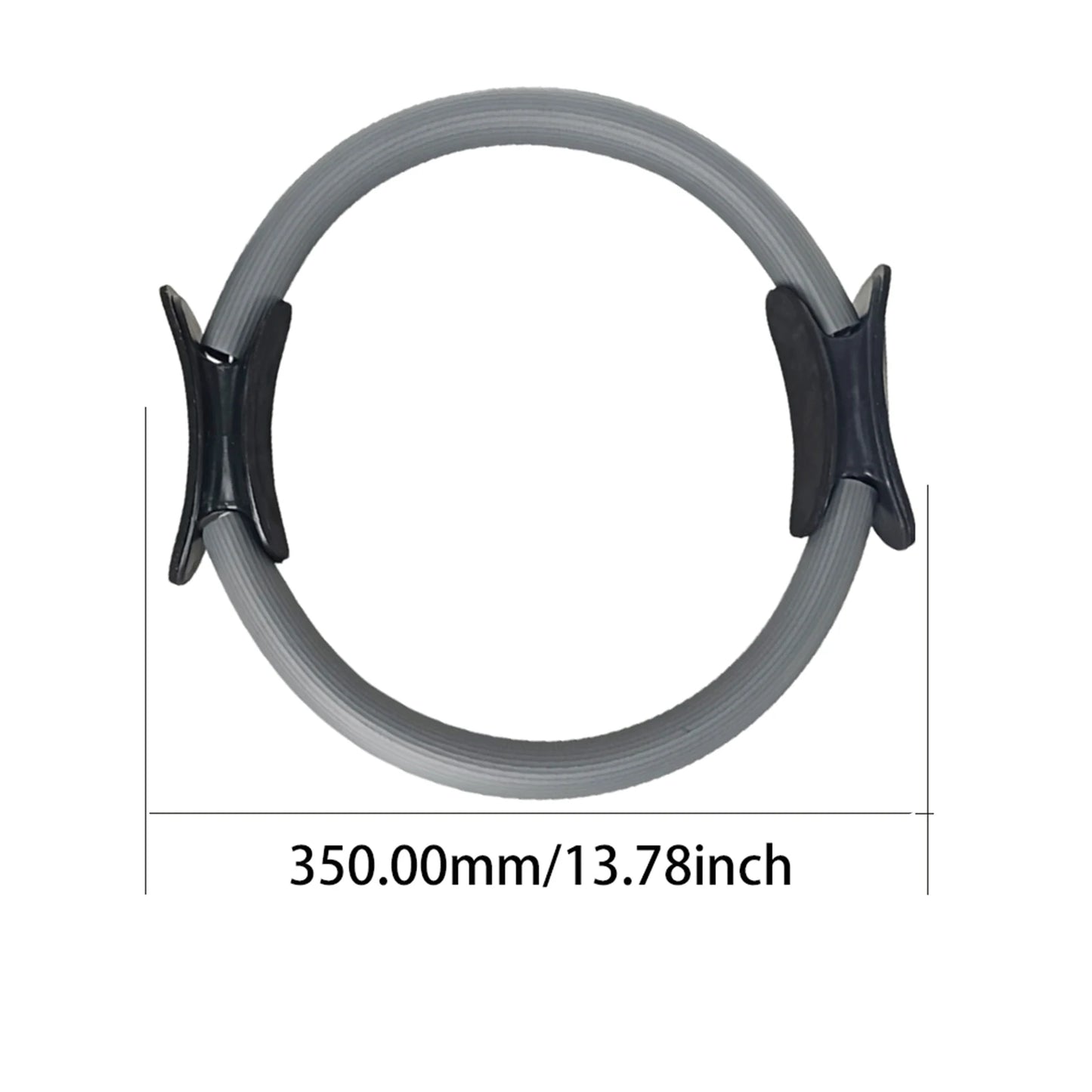 Pilates Ring Fitness Ring with Non Slip Handles for Core Workout (Light Grey)