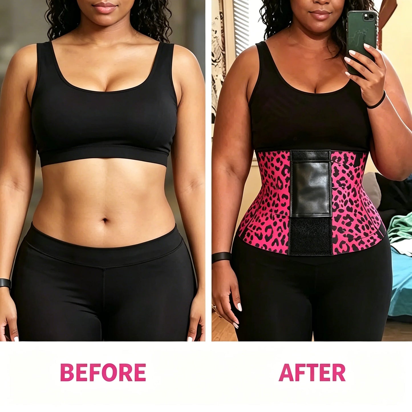 Waist Trainer for Women, Adjustable Neoprene Waist Cincher, Sweat Belt for Workout, Fitness, Weight Loss, Tummy Control, Body Shaper with Extra Support Band