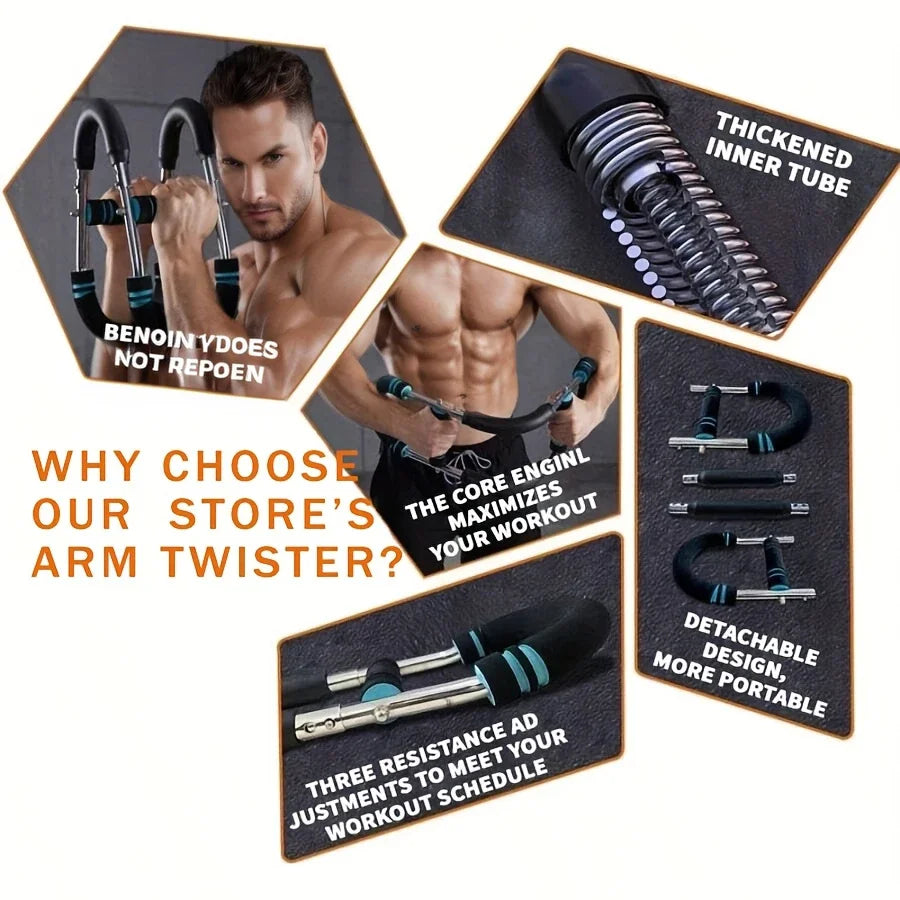 Adjustable Resistance Chest And Arm Trainer For Upper Body Workout