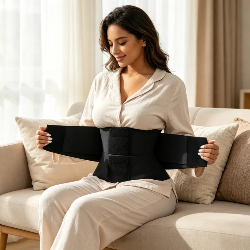 Waist Trainer for Women, Adjustable Neoprene Waist Cincher, Sweat Belt for Workout, Fitness, Weight Loss, Tummy Control, Body Shaper with Extra Support Band