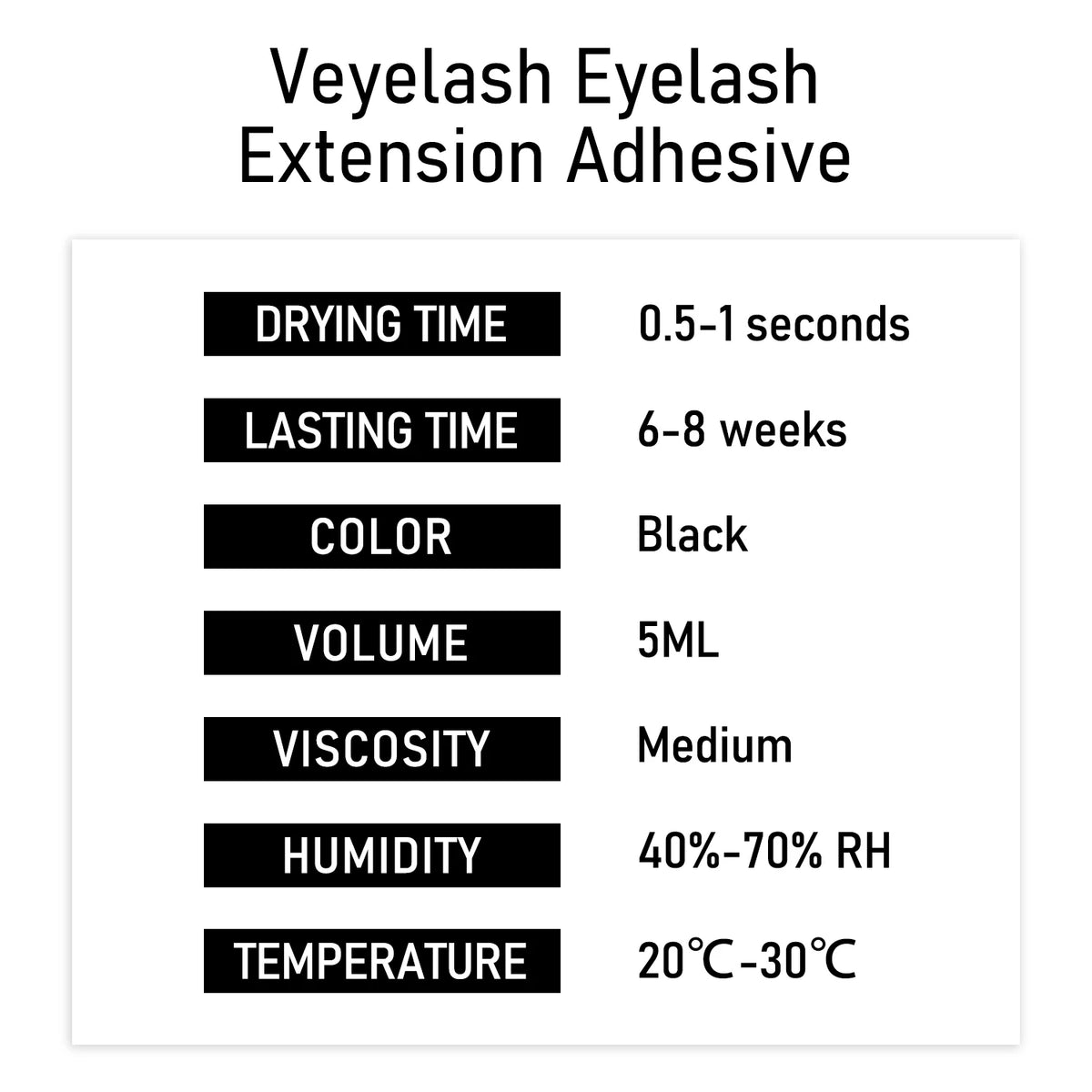 VEYES INC Fast Drying Strong Hold Eyelash Extension Adhesive