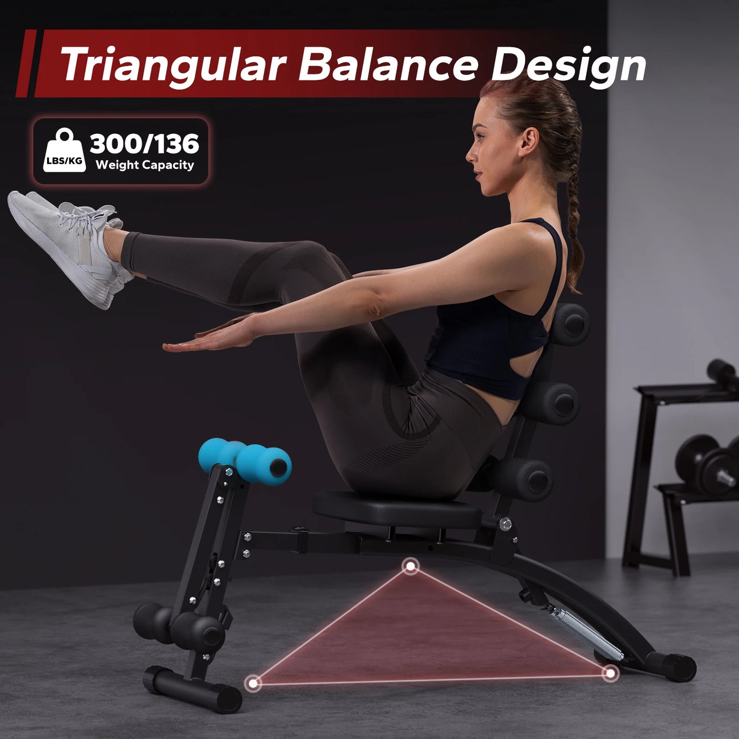 MERACH Ab Machine Multi-Functional Adjustable Sit Up Bench For Home Gym