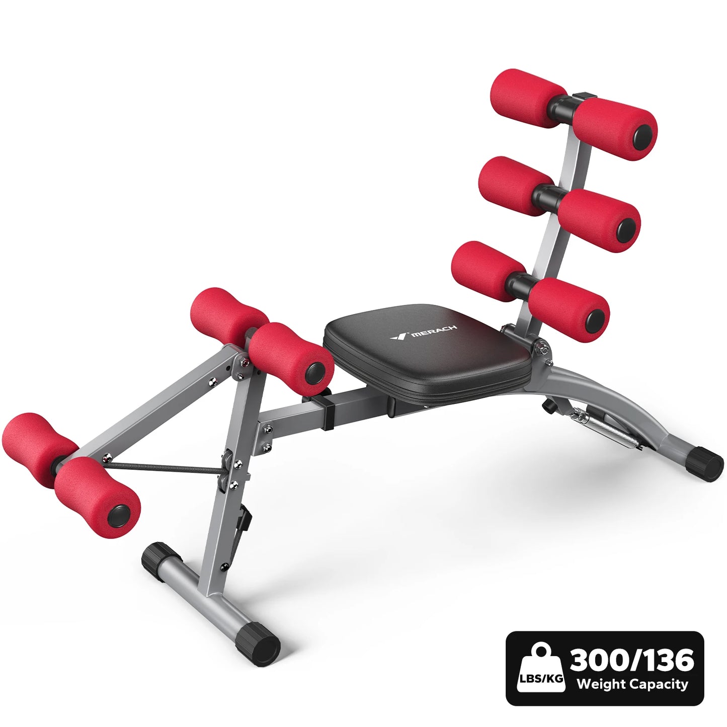 MERACH Ab Machine Multi-Functional Adjustable Sit Up Bench For Home Gym