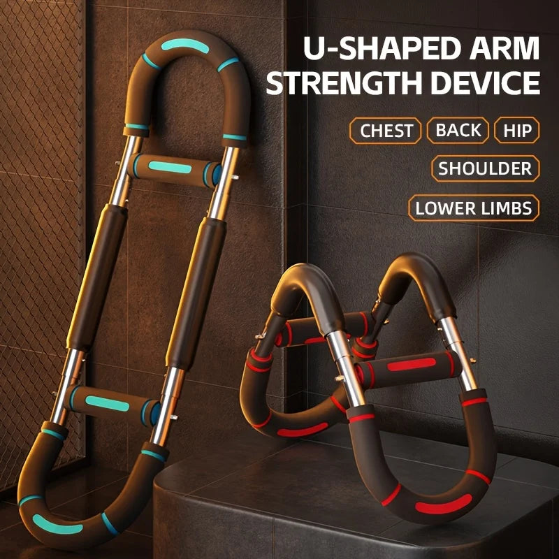 Adjustable U-Shaped Arm Trainer 3 Levels 60-120 Lbs Range Indoor Sports Suitable Gym Equipment for Building Upper Body Strength