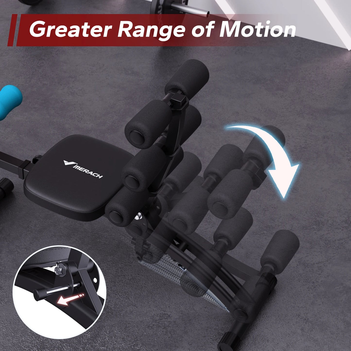 MERACH Ab Machine Multi-Functional Adjustable Sit Up Bench For Home Gym