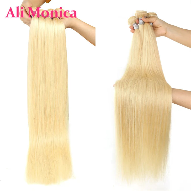 Lalabobo Remy Brazilian Straight Human Hair Weave Bundles