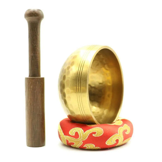 Tibetan Singing Bowls Meditation Sound Bowl Heavenly Tone For Healing And Mindful Wooden Mallet Hand-Sewn Cushion Bowl Set F