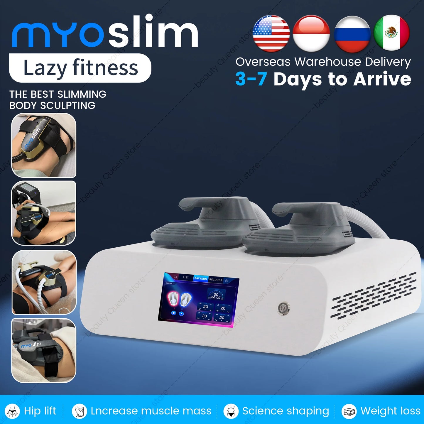 15 Tesla 6500W Myoslim Muscle Stimulator RF Body Sculpting Myoslim NEW Portable Machine Slimming Weight Lose Electromagnetic
