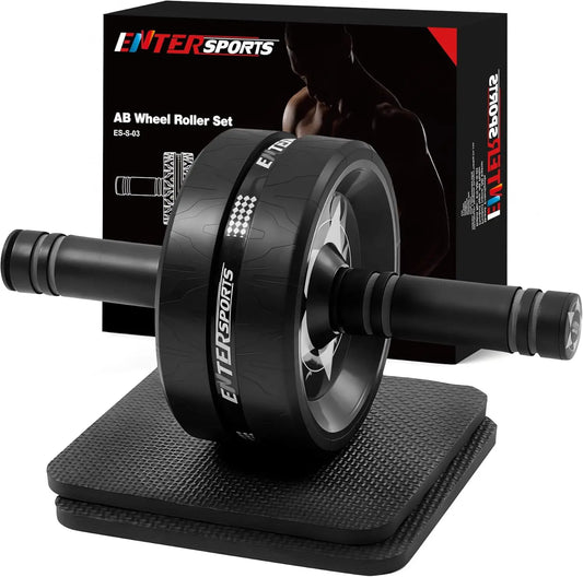 Ab Roller Wheel for Abs Workout - Abdominal Exercise Equipment with 2 Knee Pads, Home Gym Core Strength Trainer for Men & Women