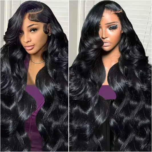 13x6 HD Transparent Lace Front Wigs 5x5 13x4 Body Wave Lace Frontal Wig  40 Inch Brazilian Preplucked Human Hair 200% Density