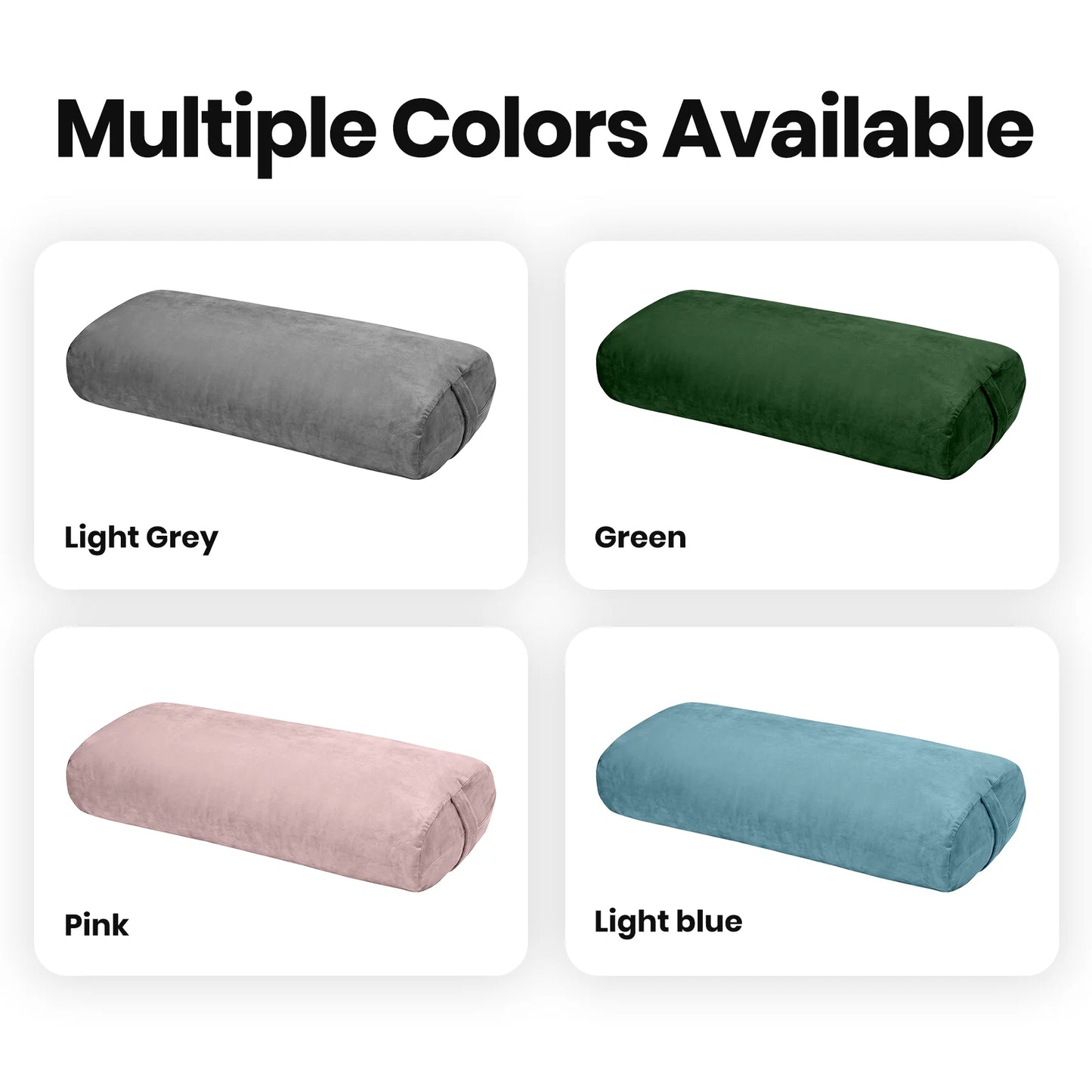 Yoga Bolster Pillow Pink Round Cylinder Meditation Cushion Soft Long Support Pillow Restorative Yoga Bolster for Yin Yoga Pilates Stretching Lumbar Back Neck Leg Support Home Fitness Yoga Studio Relaxation Floor Exercise Acce
