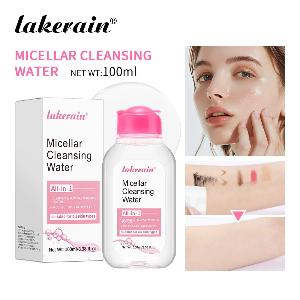 Lakerain Micellar Cleansing Water Makeup Remover Hydrating Facial Cleanser