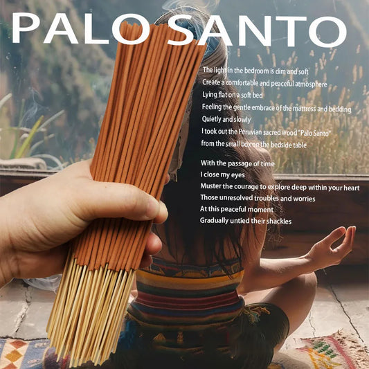 30/80pcs Premium Peruvian Sacred Wood Incense Stick Suitable for Yoga, Meditation, Purifying Ideal Emotional Boosting