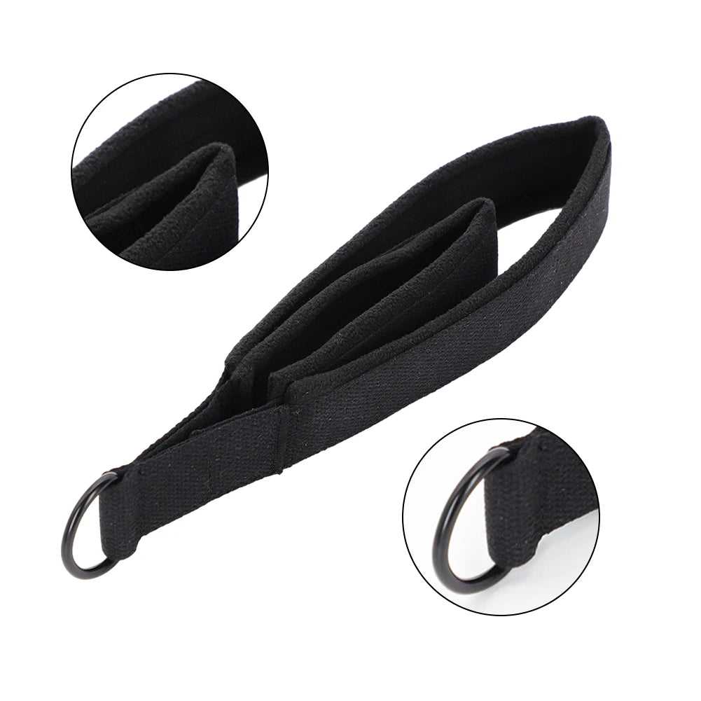 2Pcs Yoga Strap Elastic Double Ring Ankle Pilates Cord with Adjustable Buckle Exercise Straps Multi-Purpose for Home Gym Workout