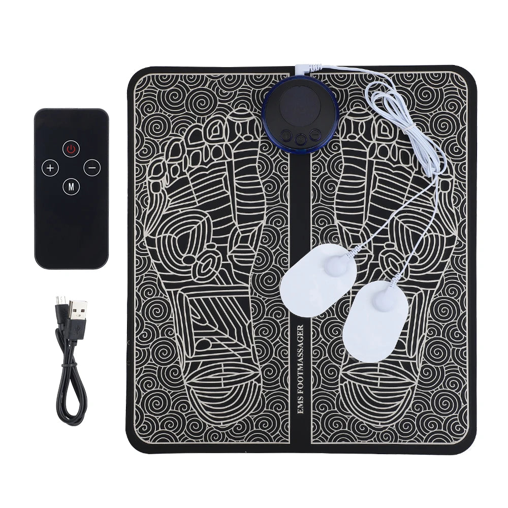 Hailicare Rechargeable EMS Foot Massager Pad for Muscle Relaxation
