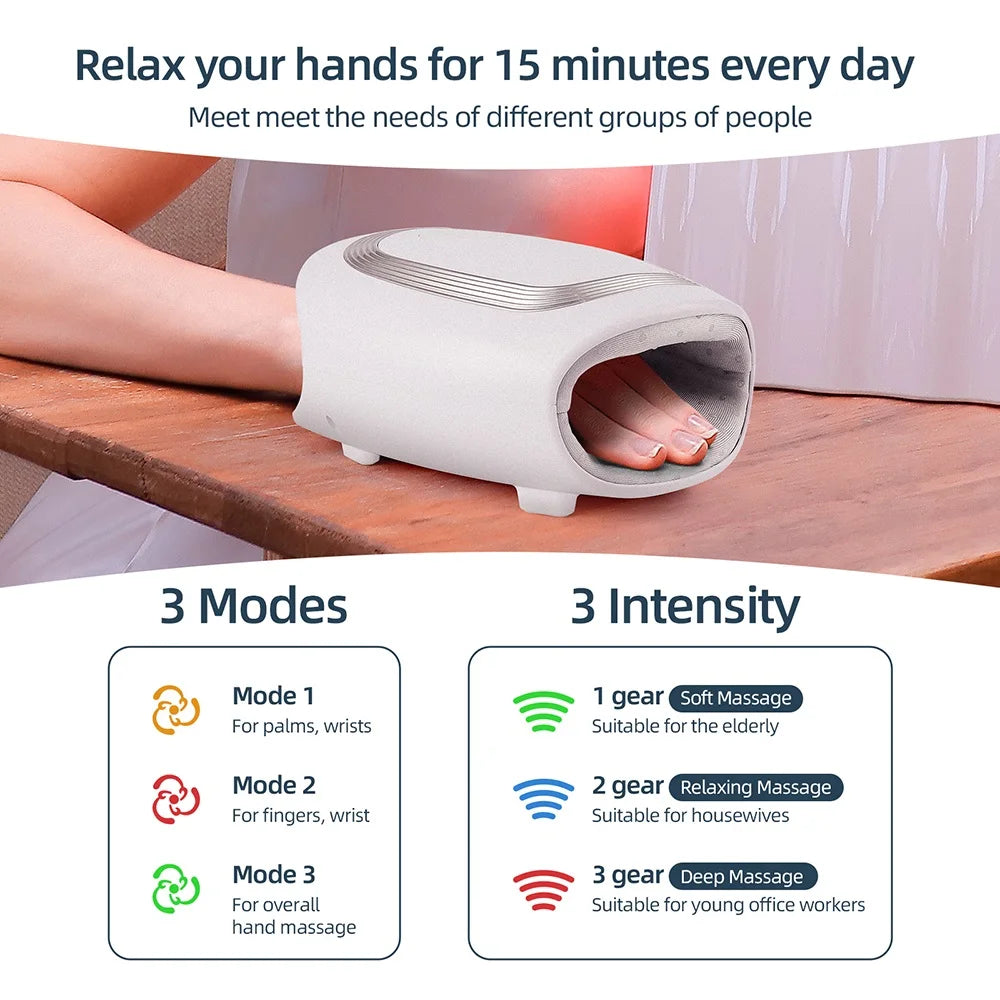 Foreverlily Electric Hand Massager With Compression And Wireless Kneading