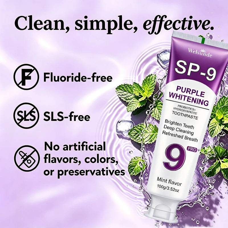 Welsunde Hydroxyapatite Whitening Toothpaste for Fresh Breath and Gum Care