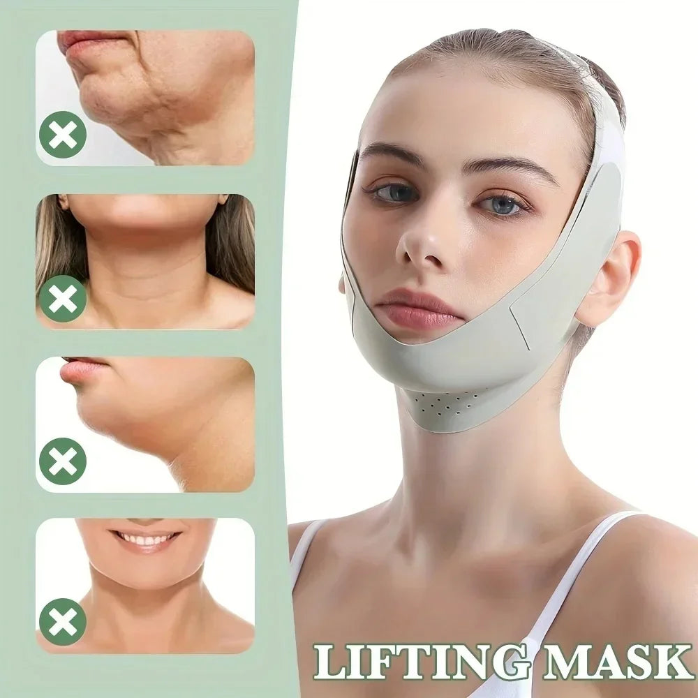 Adjustable V Shape Facial Lifting Strap for Chin Support