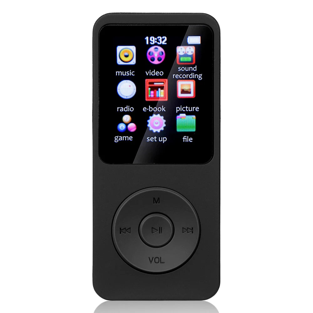 MP3 MP4 Player Bluetooth-Compatible5.0 Music Stereo Player 1.8in Color Screen with E-book/FM Radio/Recording