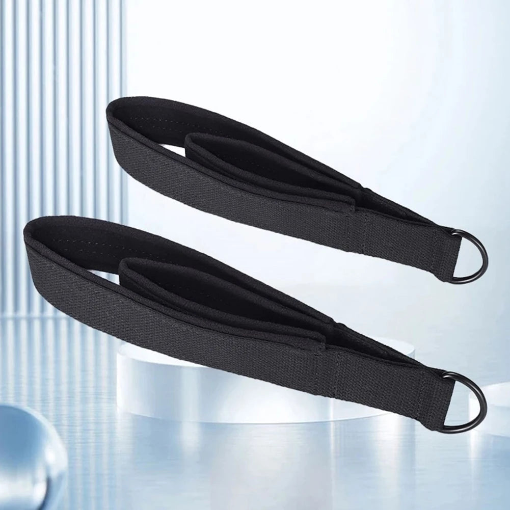 2Pcs Yoga Strap Elastic Double Ring Ankle Pilates Cord with Adjustable Buckle Exercise Straps Multi-Purpose for Home Gym Workout