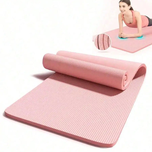 BalanceFrom Yoga Mat 1-Inch Extra Thick High-Density Exercise Mat With Non-Slip Surface & Carry Strap For Men & Women Tear-Resistant Pilates Workout Mat For Home Gym, Floor Fitness, Multiple Colors