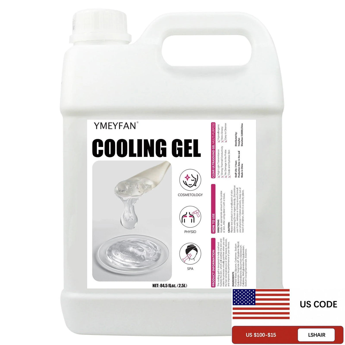 YMEYFAN Conductive Gel for Radiofrequency Cavitation Ultrasonic and EMS Machines