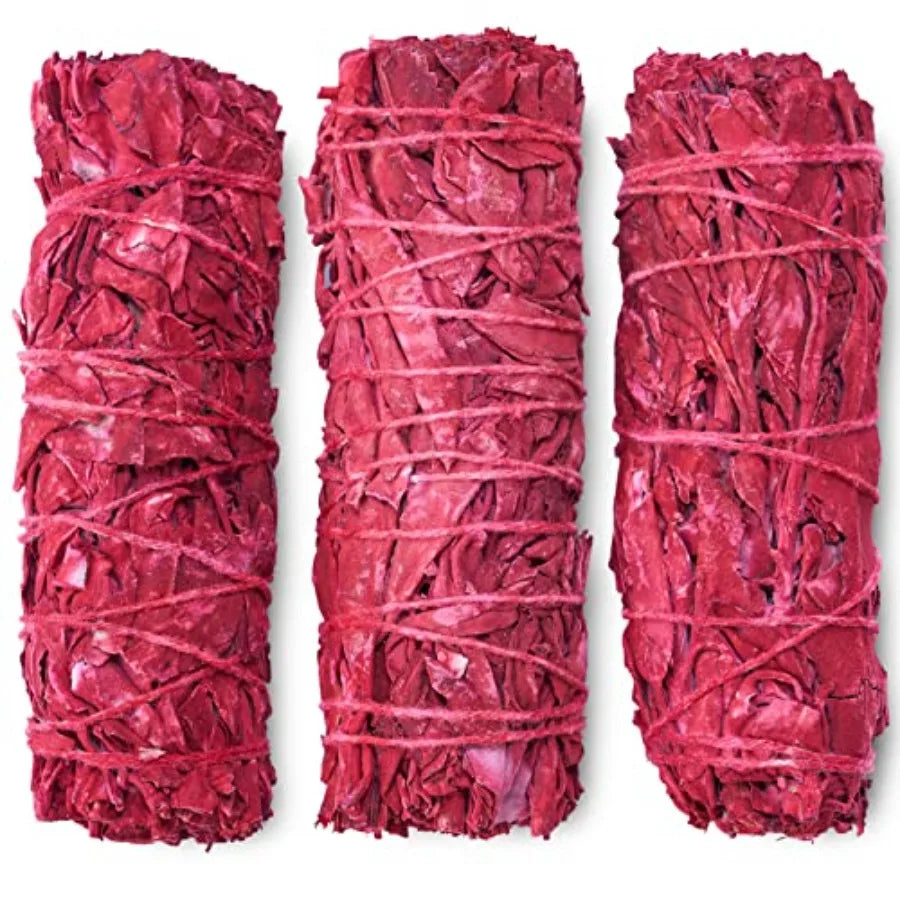 Dragon's Blood Sage Smudge Sticks for Cleansing House Meditation Yoga Negative Energy Cleanse 4 Inch Dragon Blood Sage Bundles