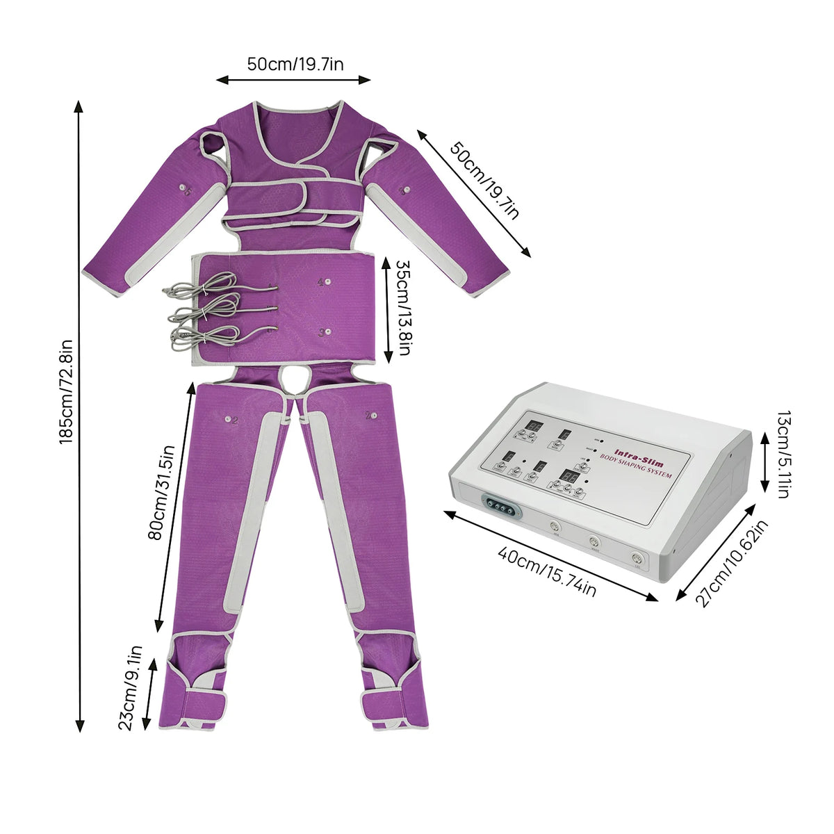 400W Air Pressure Slimming Massage Suit With Adjustable Heat Therapy
