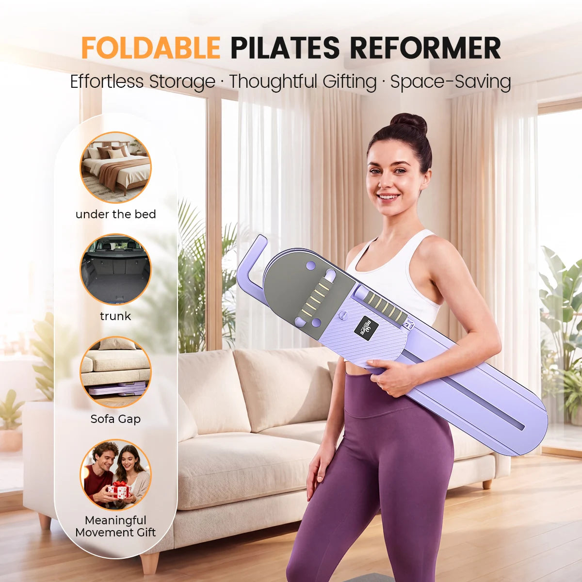 Adjustable Split Pilates Board 5 In 1 Full Body Trainer Silent Stable Home Gym Fitness Equipment Foldable Compact Ab Core Glutes