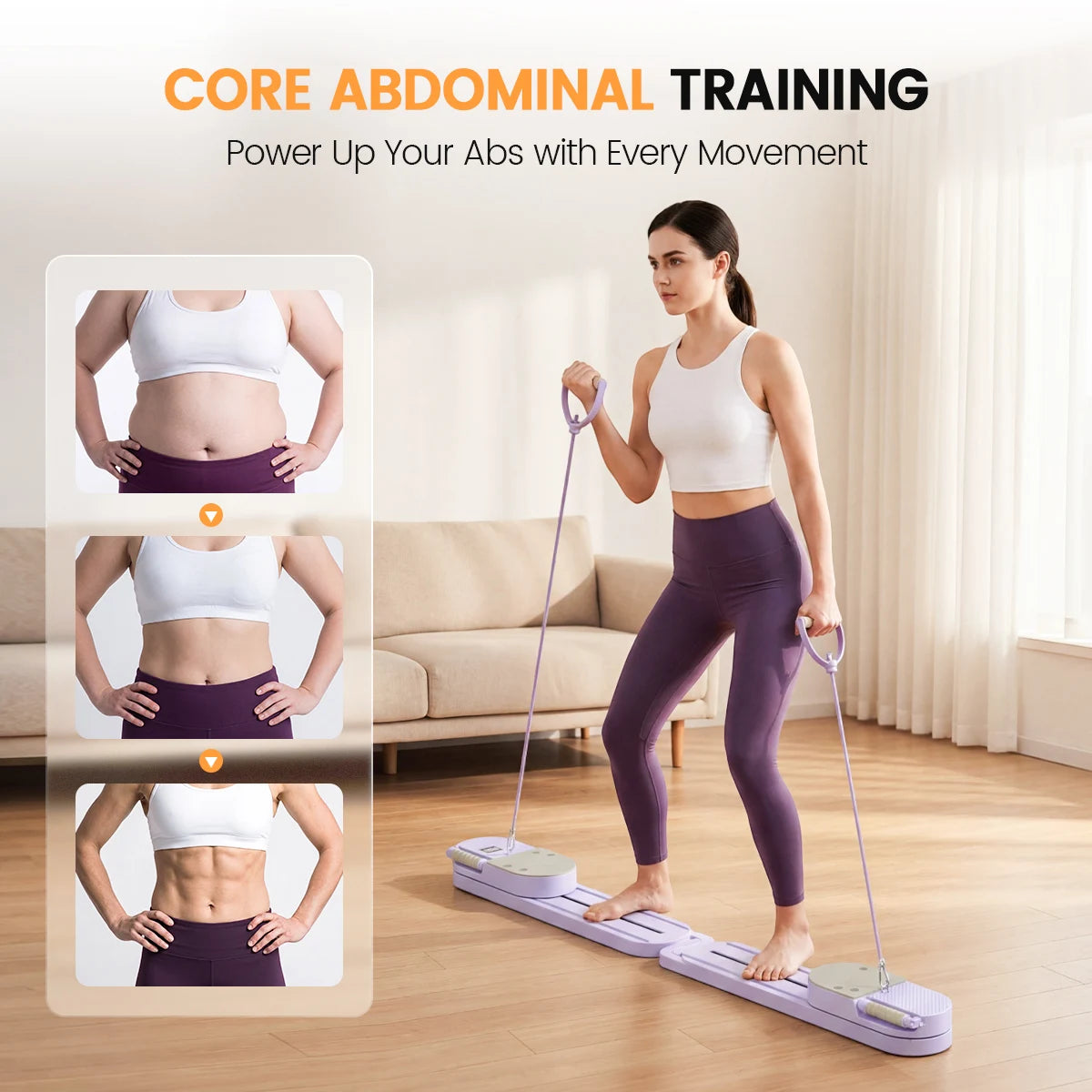 Adjustable Split Pilates Board 5 In 1 Full Body Trainer