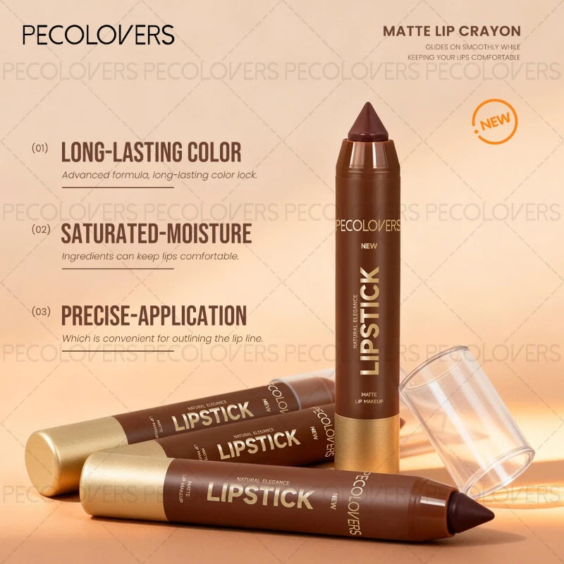 Matte Lip Liner Crayon With Smooth Application And Lasting Pigment