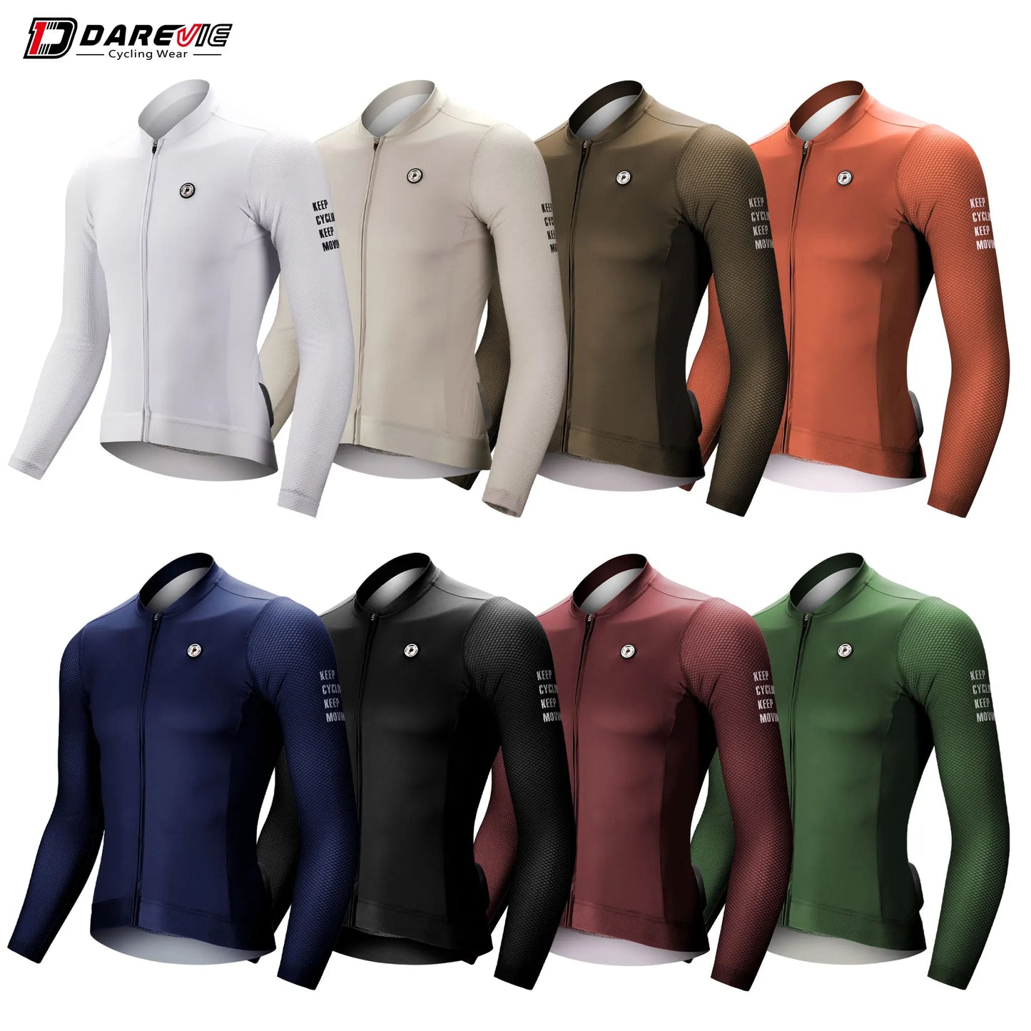 DAREVIE Bubble Mesh Long Sleeve Pro Aero Cycling Jersey Unisex