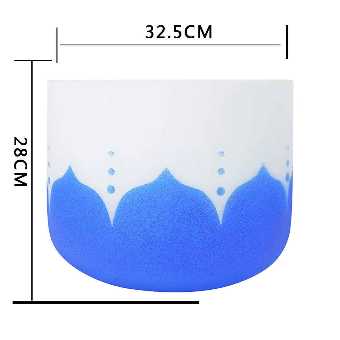 13 Inch Note D Crystal Singing Bowl Meditation Sheepskin Crystal Lotus Singing Bowl Frosted Therapy Crystal Sound Stick
