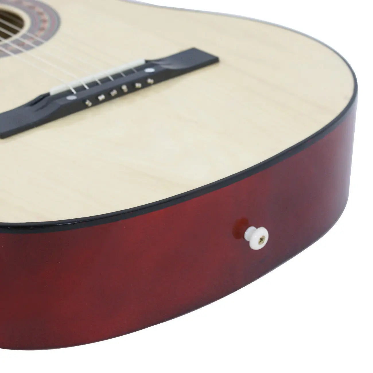 38 Inch Beginners Acoustic Guitar With Guitar Case, Strap, Tuner, Pick Natural
