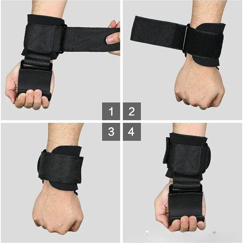 MIHJUSFDH Non-Slip Weight Lifting Hooks and Straps for Training