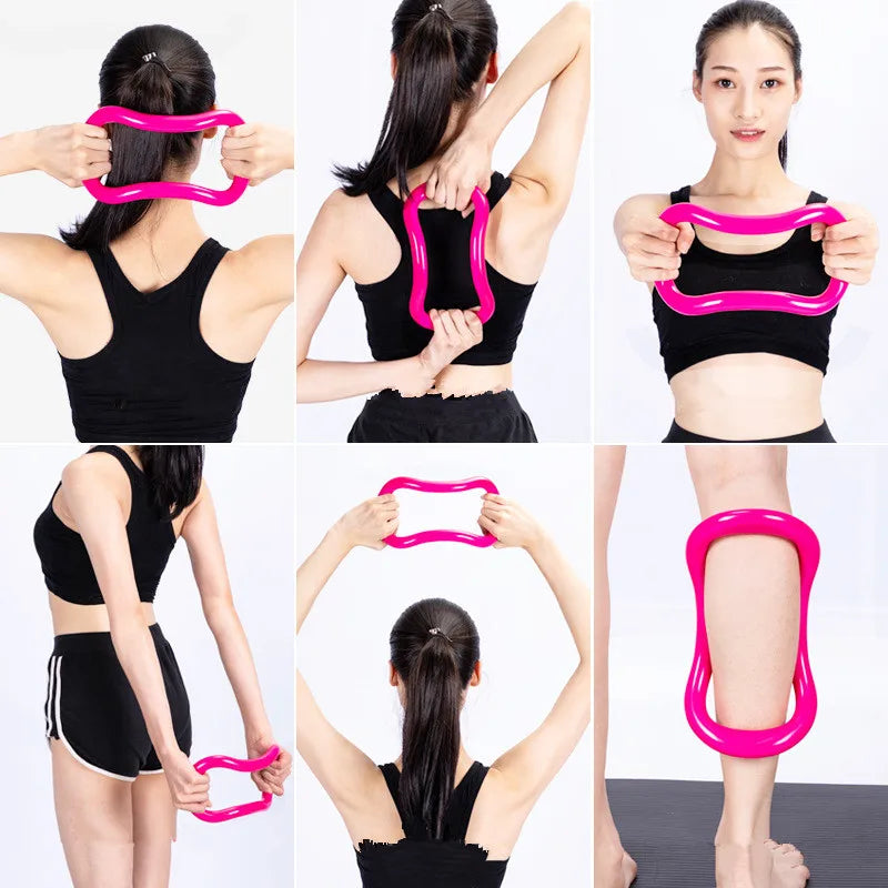 Yoga Circle Pilates Stretch Ring Home Women Fitness Equipment Fascia Massage Body Workout Exercise Resistance Support Tool