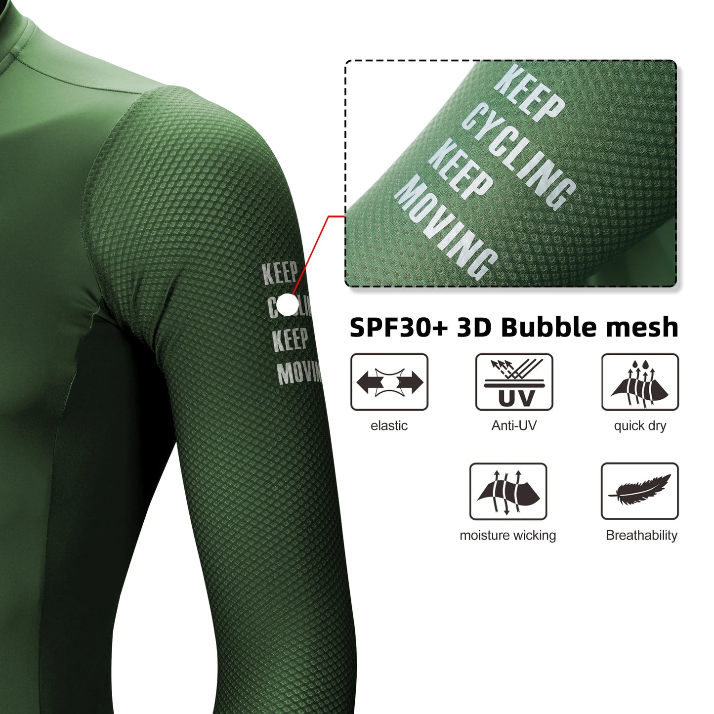 DAREVIE Bubble Mesh Long Sleeve Pro Aero Cycling Jersey Unisex