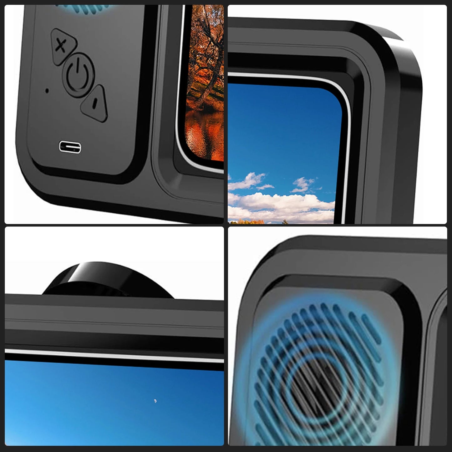 Wall Mounted Phone Holder 480° Rotation Touch Screen IPX5 Waterproof Bluetooth Speaker Shower Storage Case Mobile Phone Stand