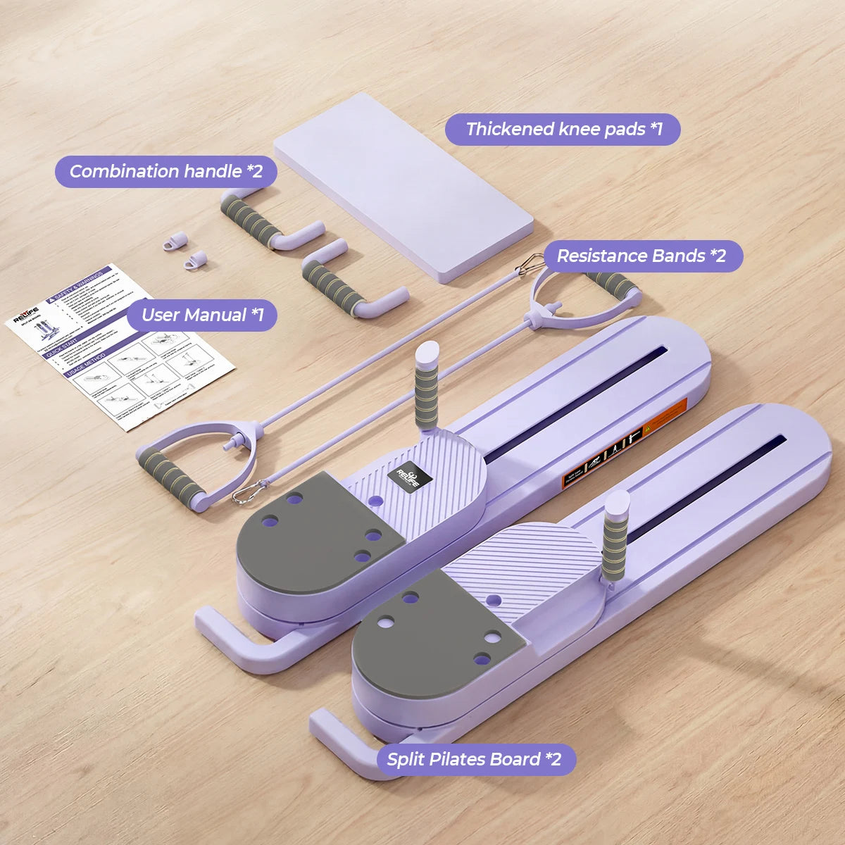 Adjustable Split Pilates Board 5 In 1 Full Body Trainer