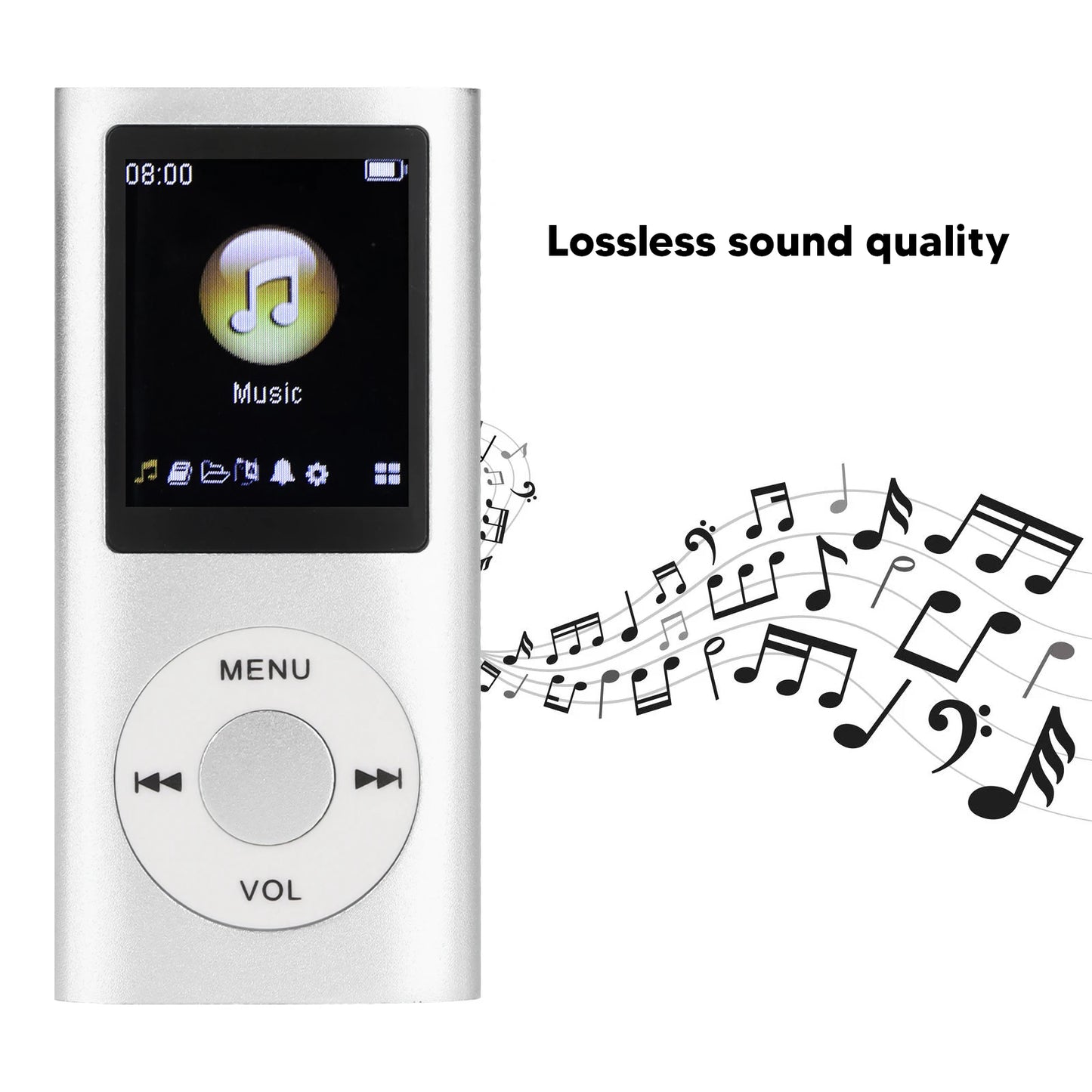 MP3 Player MP3 Player Stylish Multifunctional Lossless Sound Slim 1.8 Inch LCD Screen Portable MP3 Music Player MP3 Music Player