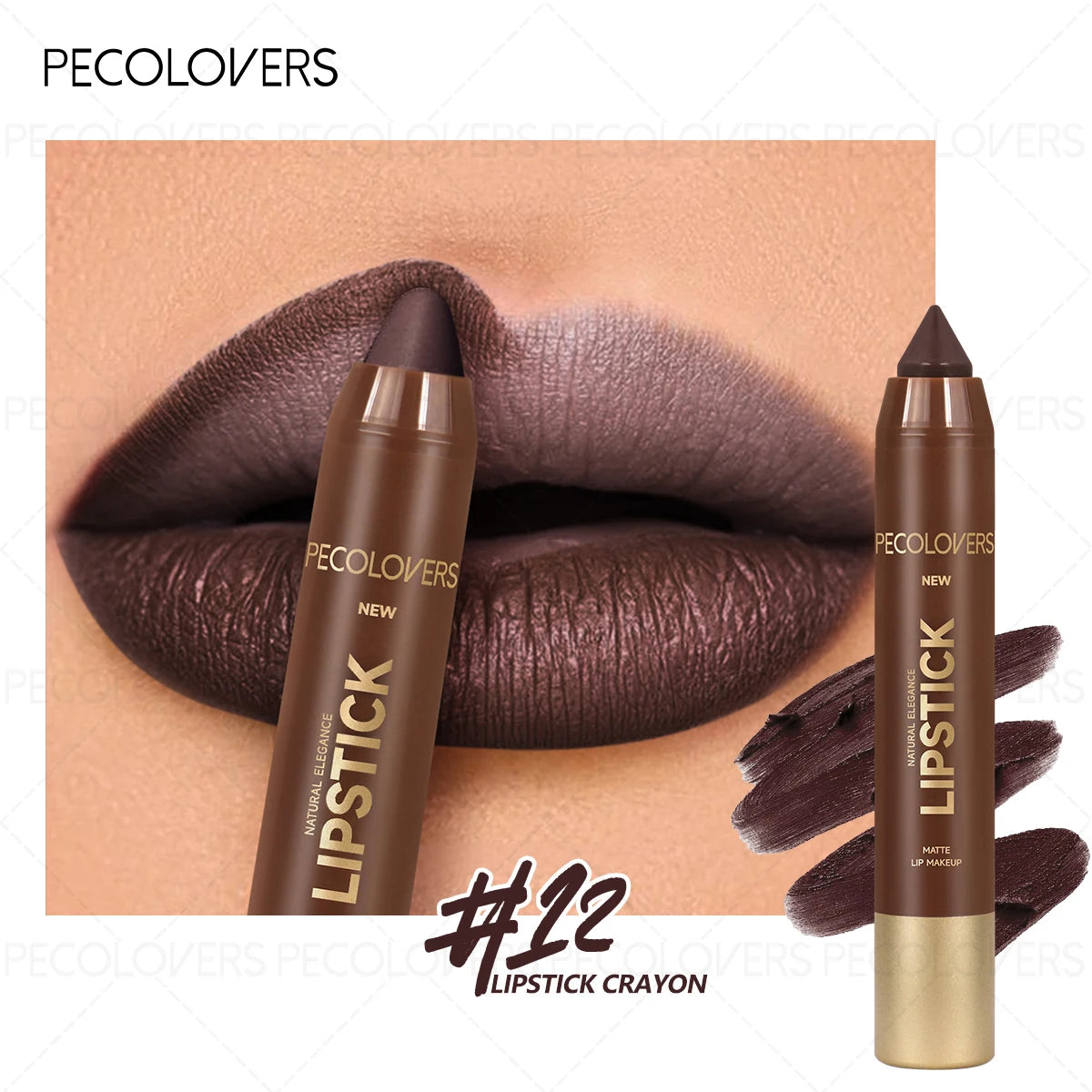 Matte Lip Liner Crayon With Rich Pigment And Lasting Wear