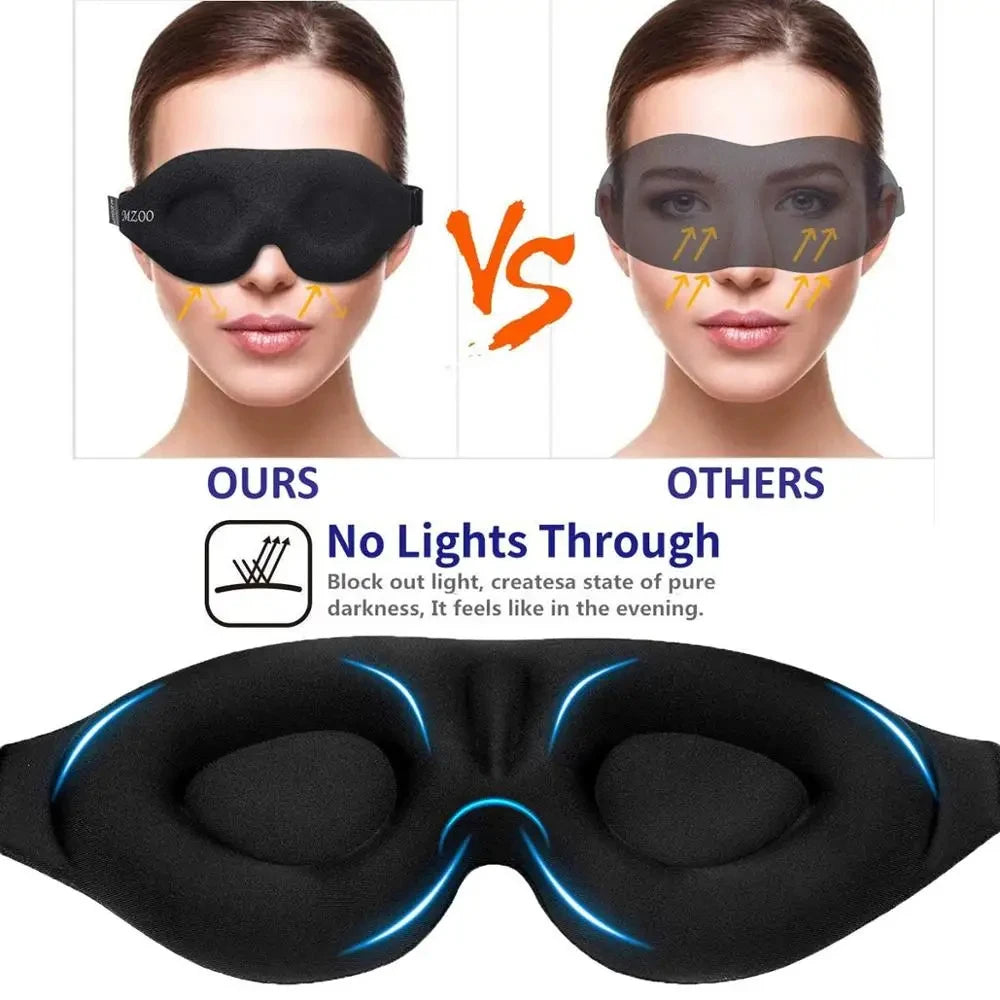 Flash sale : Eye Mask for Sleeping 3D Contoured Cup Blindfold Concave Molded Night Sleep Mask Block Out Light with Women Men with Earplugs