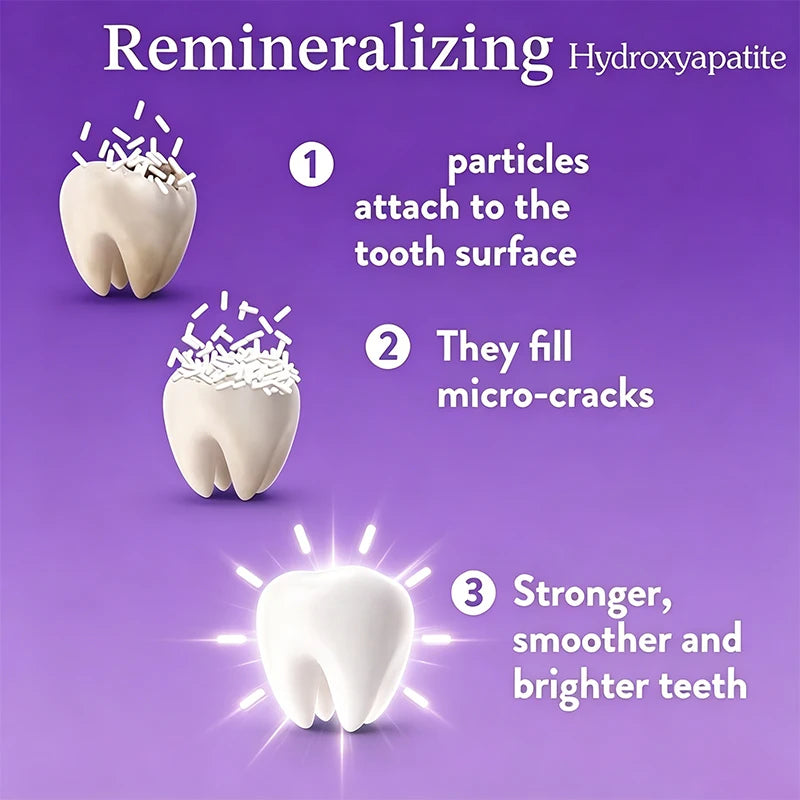 Teeth Whitening Hydroxyapatite Toothpaste, Contains Menthol, Deep Cleaning for Brighter Teeth, Fresh Breath & Gum Health, Basic Oral Care, Suitable for Everyone, An Essential Travel Item, It Is the Ideal Gift for Men and Wome