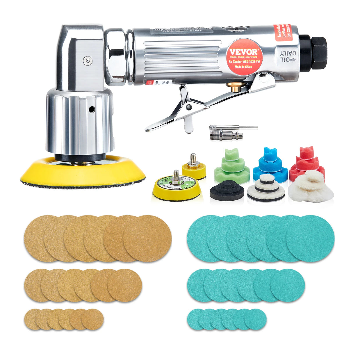 SucceBuy Pneumatic Orbital Air Sander Polisher for Automotive Finishing