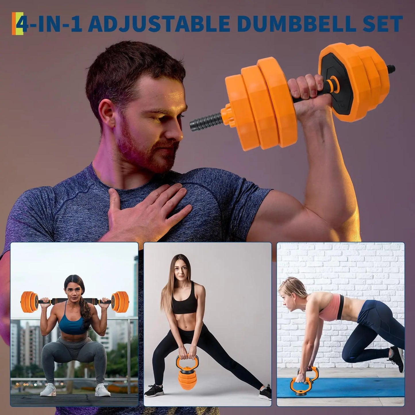 Adjustable Dumbbells Four In One Home Gym Set Strength Training