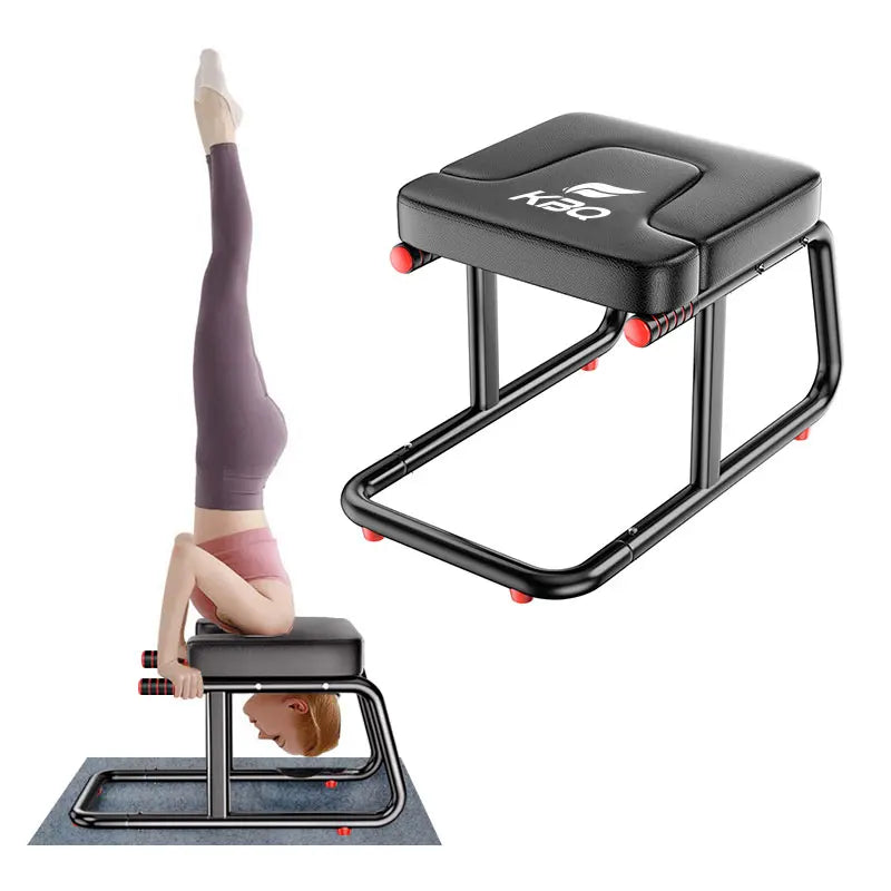 Home multifunctional inverted stool, double armrest yoga headrest bench, vertical yoga chair for balance training