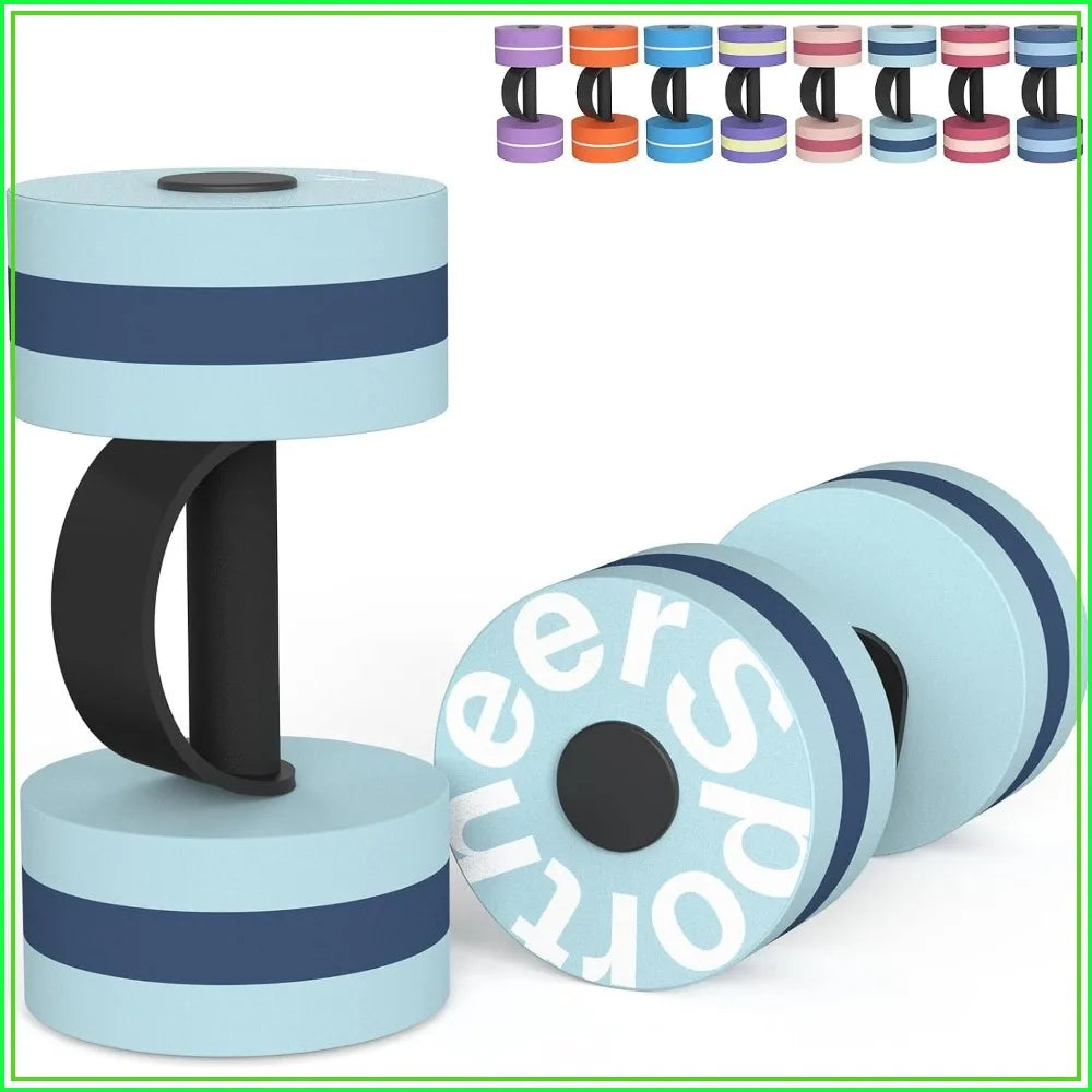 Water Dumbbells for Aquatic Exercise EVA Foam Pool Weights Set of 2